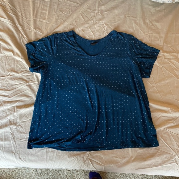 J. Jill super soft Rayan blend navy top size 3x with small dot detail - Picture 6 of 6